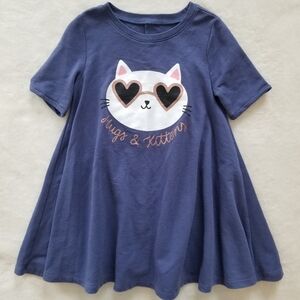 Old Navy Cat Print Kids Casual Dress